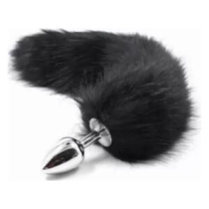 Анальна пробка S лисий хвіст DS Fetish Anal plug S faux fur fox tail