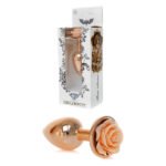 Анальна пробка з помаранчевою трояндочкою Plug-Jewellery Red Gold PLUG ROSE-Peach
