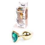 Анальна пробка S із зеленим каменем Boss of toys Jewellery