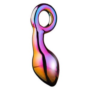 Анальний плаг із боросилікатного скла GLAMOUR GLASS CHUNKY RING PLUG