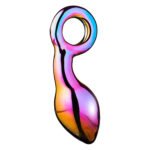 Анальний плаг із боросилікатного скла GLAMOUR GLASS CHUNKY RING PLUG