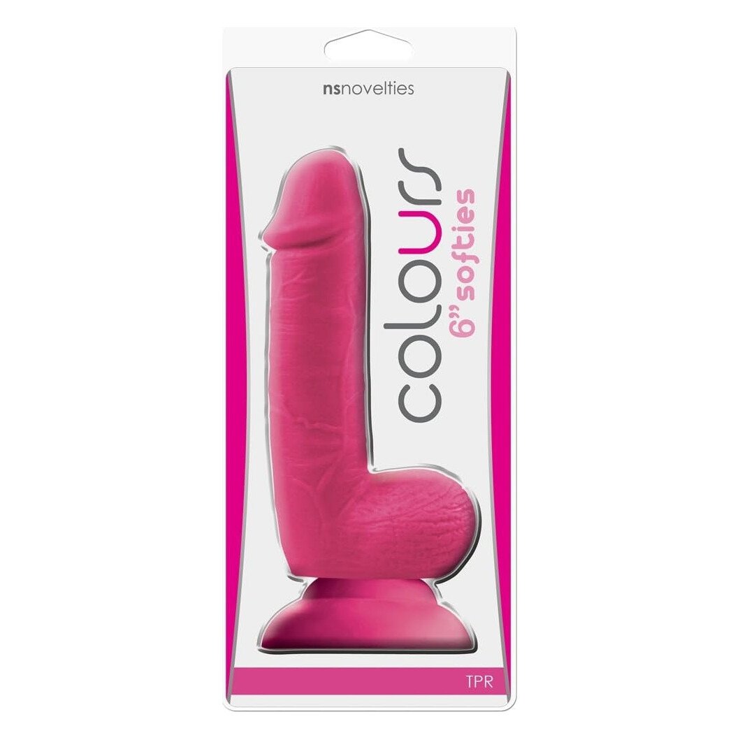 Фалоїмітатор COLOURS SOFTIES 6INCH DILDO PINK Фалоїмітатор COLOURS SOFTIES 6INCH DILDO PINK