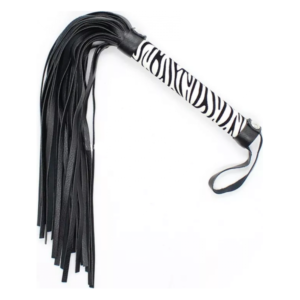 Флоггер DS Fetish Leopard flogger M black/white