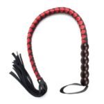 Флоггер DS Fetish Mahogany flogger black/red
