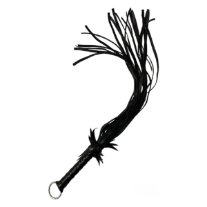 Флогер з квіткою DS Fetish Flogger L with flower, чорний