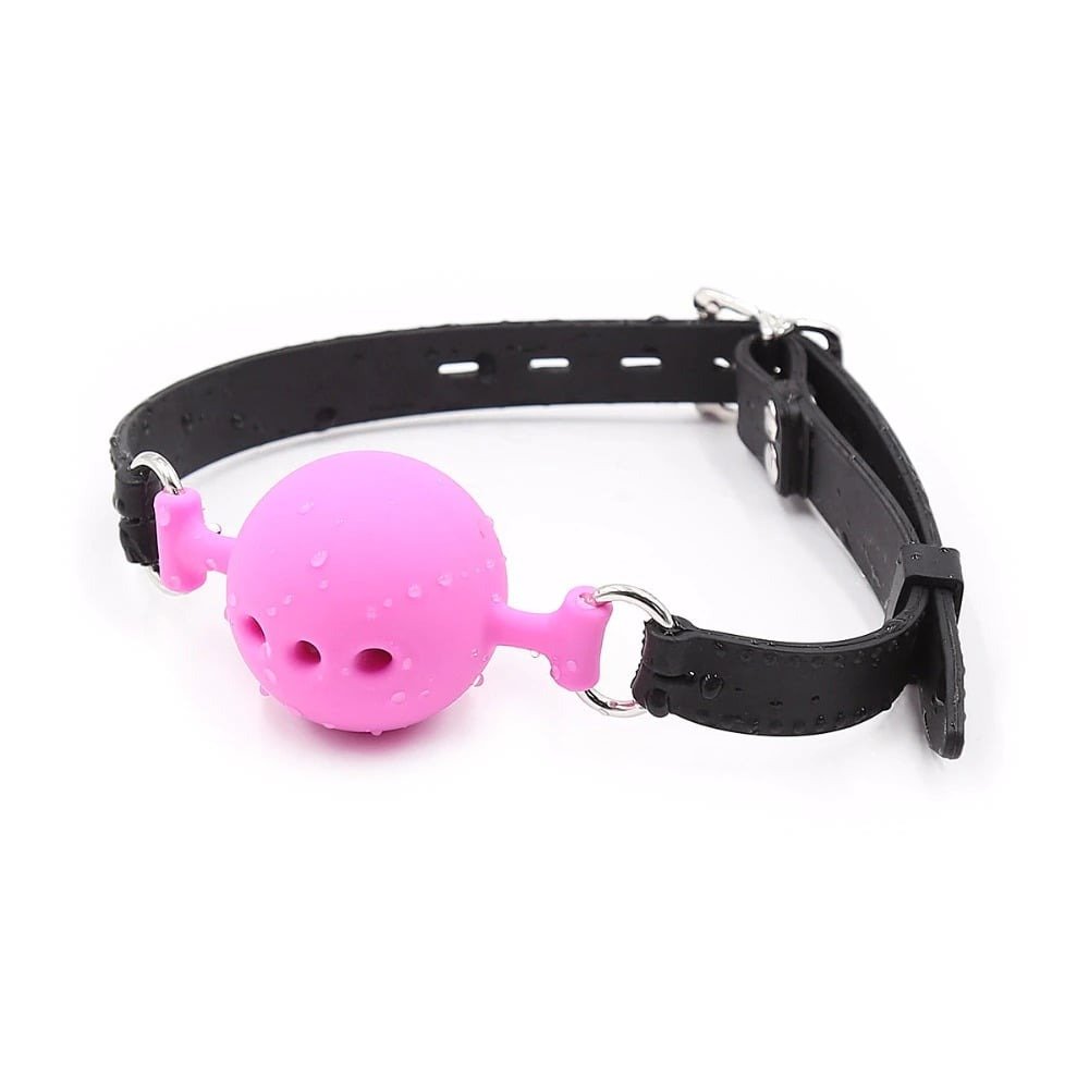 Кляп DS Fetish Mouth silicone gag L black/pink Кляп DS Fetish Mouth silicone gag L black/pink