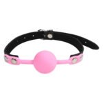 Кляп силіконовий Silicone ball gag metal accesso pink