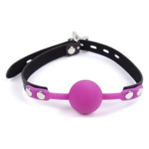 Кляп силіконовий із замком Silicone ball gag rose with lock