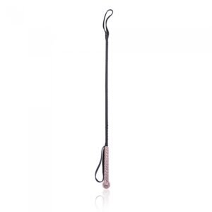 Батіг з діамантами натуральна шкіра DS Fetish Whip diamond pink