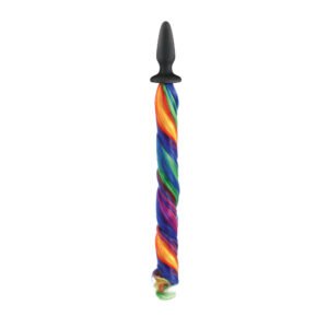 Конічна анальна пробка з хвостом NS Novelties Unicorn Tails, різнокольоровий