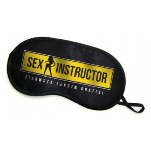 Маска на очі з написом "SEX INSTRUCTOR'
