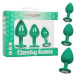 Набір анальних пробок Cheeky Gems 3 розміру, зелені