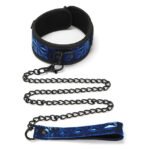 Набір нашийник та повідець синій WHIPSMART DIAMOND COLLAR AND LEASH BLUE
