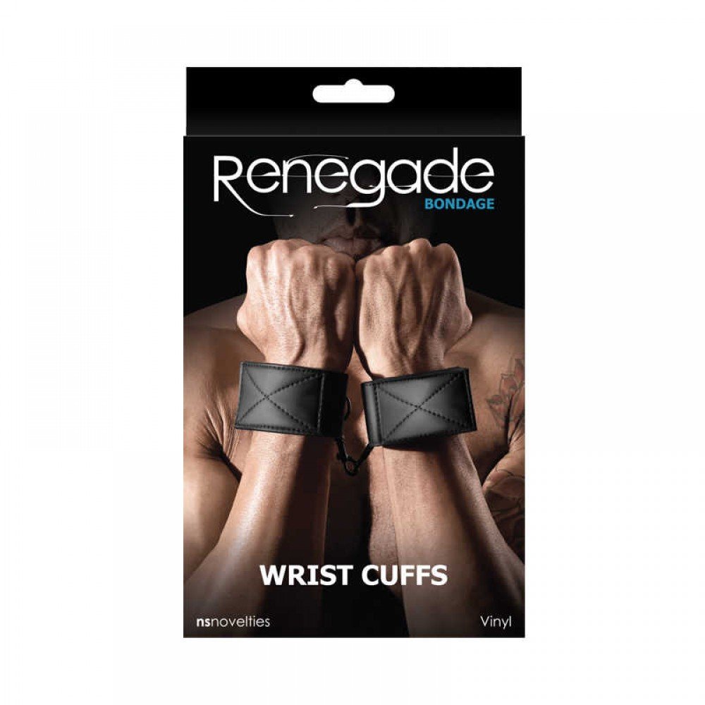 Наручники на зап'ястя, чорні RENEGADE BONDAGE WRIST CUFFS BLACK Наручники на зап'ястя, чорні RENEGADE BONDAGE WRIST CUFFS BLACK