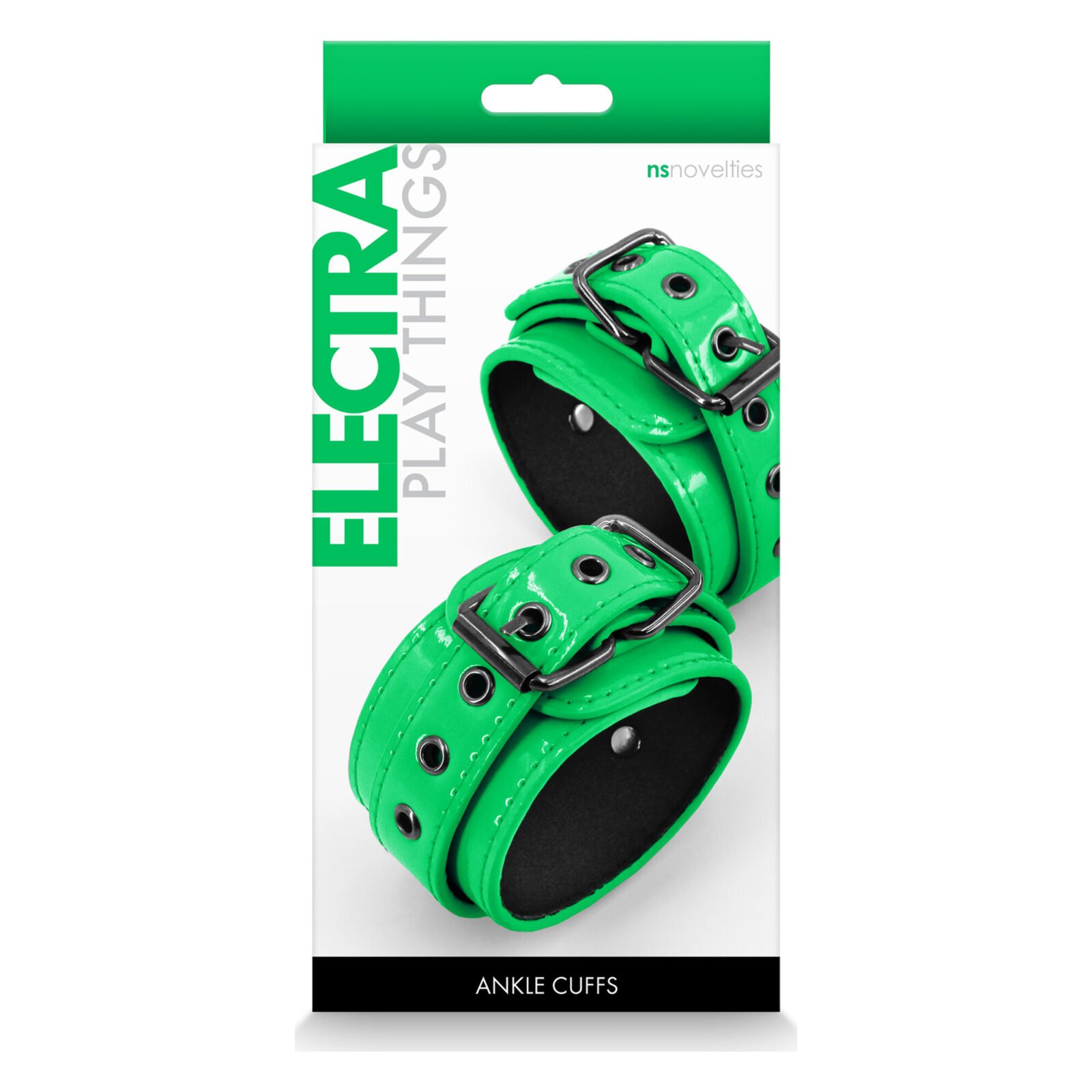 Фіксатори на ноги NS Novelties Electra Play Things Wrist Cuffs, зелений неон Фіксатори на ноги NS Novelties Electra Play Things Wrist Cuffs, зелений неон