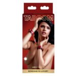 Наручники з карабінами Taboom Bondage in Luxury червоні із золотистою фурнітурою