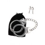 Наручники для БДСМ практик Taboom Luxury Bondage Essentials металеві, срібні