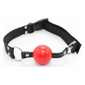 Нейлоновий кляп DS Fetish Nylon gag black/red