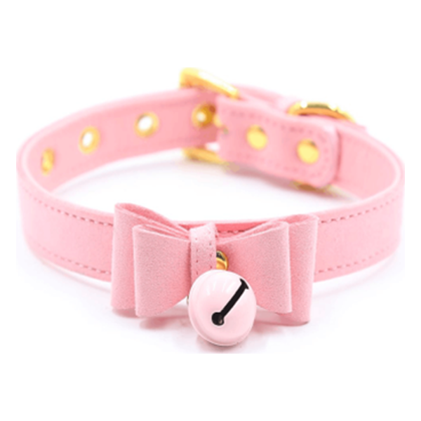 Ошейник с колокольчиком DS Fetish Collar pink with bell Ошейник с колокольчиком DS Fetish Collar pink with bell