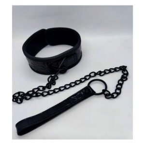 Нашийник з повідцем DS Fetish Collar with leash black iron