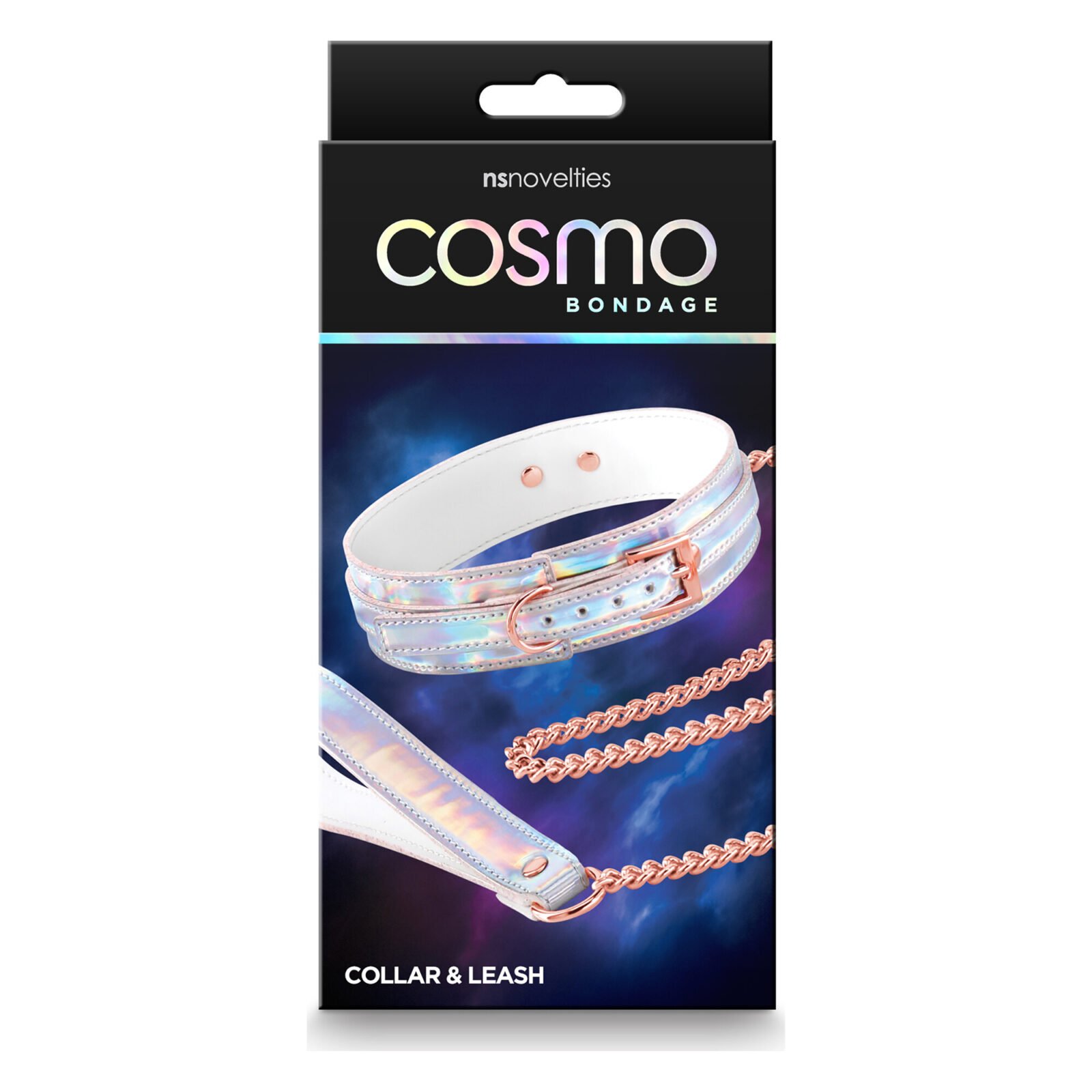 Нашийник з повідцем NS Novelties COSMO BONDAGE COLLAR & LEASH RAINBOW Нашийник з повідцем NS Novelties COSMO BONDAGE COLLAR & LEASH RAINBOW