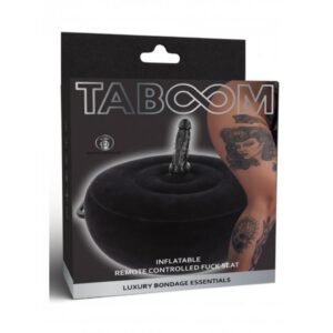 Подушка для сексу з реалістичним вібратором Taboom з дистанційним пультом, чорна