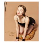 Повідець, італійська шкіра, з металевим ланцюгом, Leather Cosplay Leash UPKO