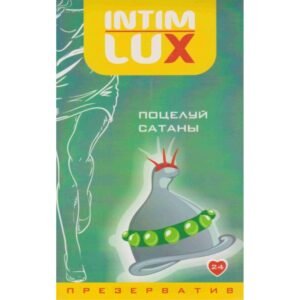 Презерватив з вусиками та кульками Intim Lux Поцілунок сатани латексний (ціна за пачку, 1 шт.)