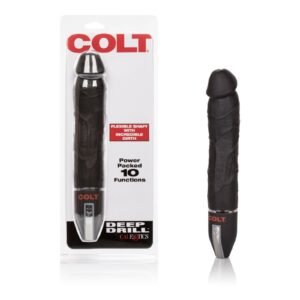 Реалістичний багатошвидкісний вібратор COLT Deep Drill для простати та точки G, чорний