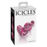 Скляний анальний затор серце Pipedream Icicles № 75