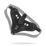 Страпон на ременях Taboom Luxury Bondage Essentials з кільцевим кріпленням, чорний, S