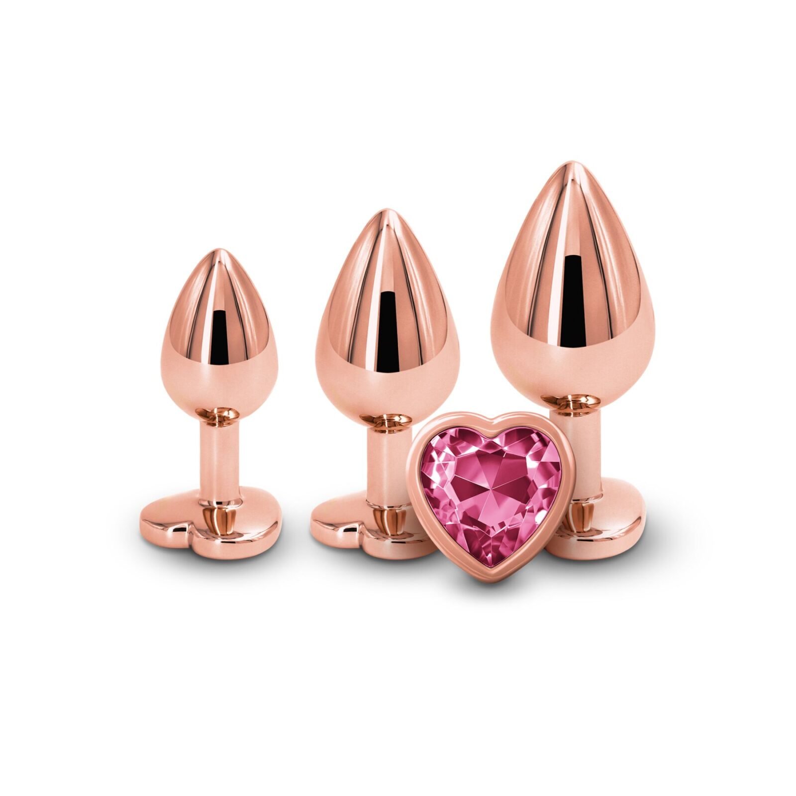 Набір анальних пробок NS Novelties Rear Assets - Trainer Kit - Rose Gold - Pink Heart Набір анальних пробок NS Novelties Rear Assets - Trainer Kit - Rose Gold - Pink Heart