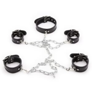 Система фіксації DS Fetish Collar with restraints black