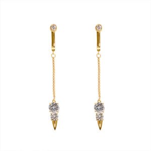 Прикраси для клітора та статевих губ UPKO Non-pierced Jewelry Snowman з гірським кришталем, золотисті