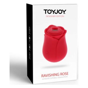 Вакуумний стимулятор клітора у вигляді троянди Toy Joy, силіконовий, червоний