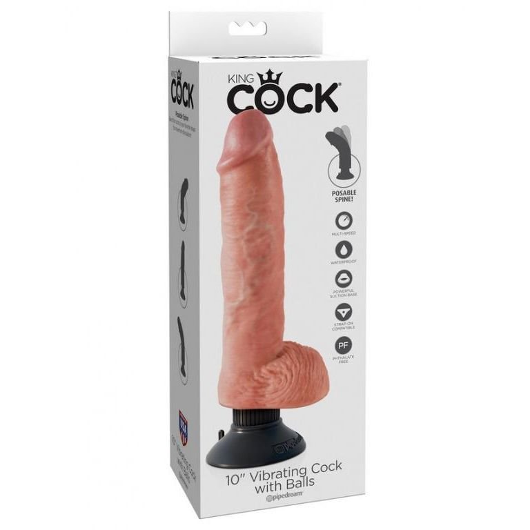 Вібратор з присоскою Pipedream King Cock бежевий Вібратор з присоскою Pipedream King Cock бежевий