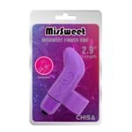 Вібратор для клітора на палець Chisa Mis Sweet Finger Vibe з рельєфом, фіолетовий