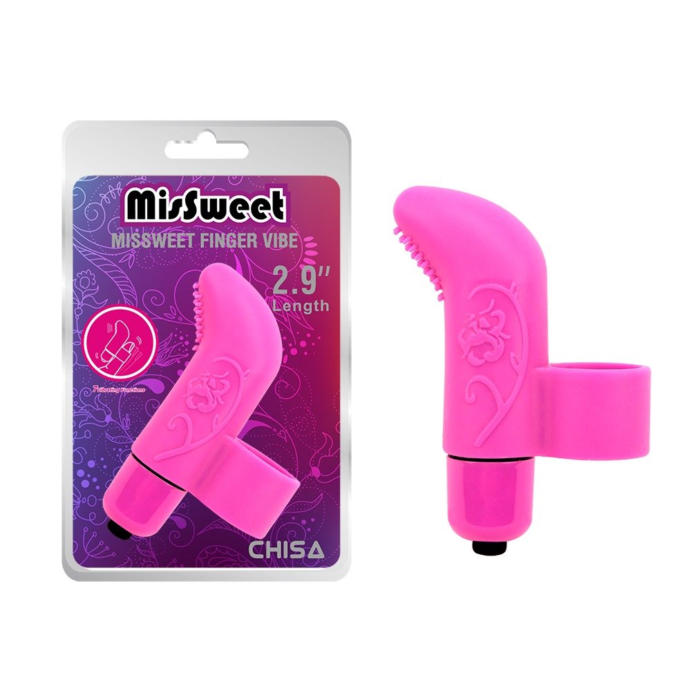 Вібратор для клітора на палець Chisa Mis Sweet Finger Vibe з рельєфом, рожевий Вібратор для клітора на палець Chisa Mis Sweet Finger Vibe з рельєфом, рожевий