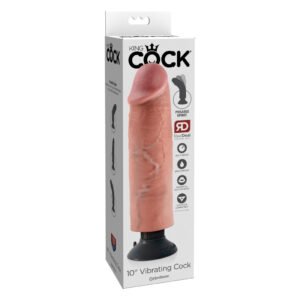 Вібратор на присоску Pipedream King Cock бежевий