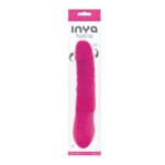 Вібратор Realistic Vibrating Silicone Dildo Rechargeable 7 Speeds Inya Twister 9 In. Pink