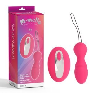 Віброяйце з пультом керування Chisa M-Mello Dual Play Dong Bullet, рожеве