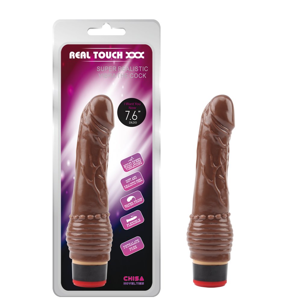 Вібратор Chisa Real Touch XXX реалістичний, коричневий, 19.5 х 3.3 см Вібратор Chisa Real Touch XXX реалістичний, коричневий, 19.5 х 3.3 см
