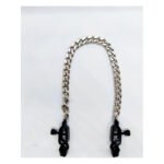 Затискачі на соски DS Fetish Nipple clamps iron L silver/black 81,3 g