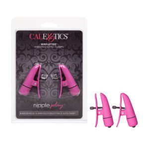 Затискачі на соски з вібрацією California Exotic Novelties, рожеві, 7 см