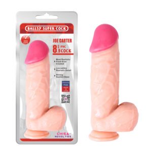 Фалоімітатор реалістичний з яєчками на присосці Chisa Ballsy Super Cock, бежевий