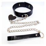 Нашийник з повідцем DS Fetish Collar with leash black