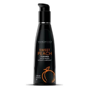 Їстівний лубрикант зі смаком персика Wicked Aqua Sweet Peach на водній основі, 120 мл