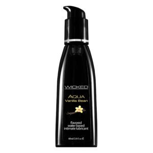 Їстівний лубрикант зі смаком ванілі Wicked Aqua Vanilla Bean на водній основі, 60 мл