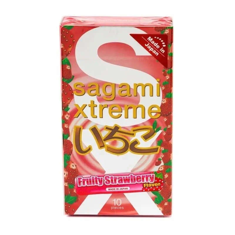 Ультратонкі презервативи Sagami Xtreme Strawberry 0,04 мм (ціна за упаковку, 10 шт.) Ультратонкі презервативи Sagami Xtreme Strawberry 0,04 мм (ціна за упаковку, 10 шт.)