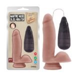 Вібратор реалістичний Chisa T-skin ReaL, з пультом, бежевий, 17.5 х 3.8 см